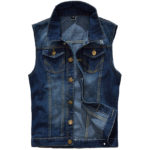 Men's Denim Vest in Blue Colors